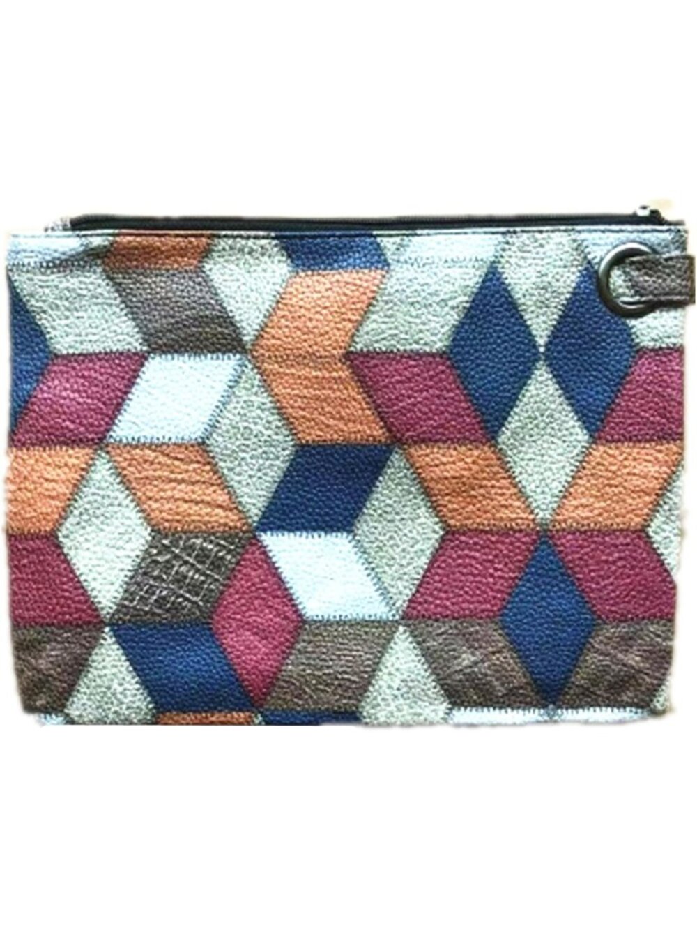 Womens Patchwork Pattern Wristlet Clutch Wedding Handbag Purse Party Evening Bag